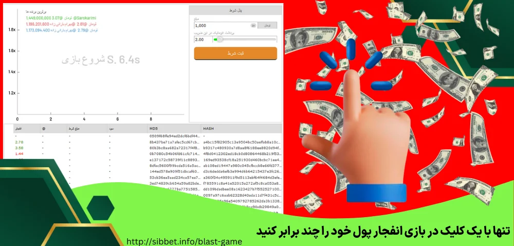 تنها با یک کلیک در بازی انفجار پول خود را چند برابر کنید